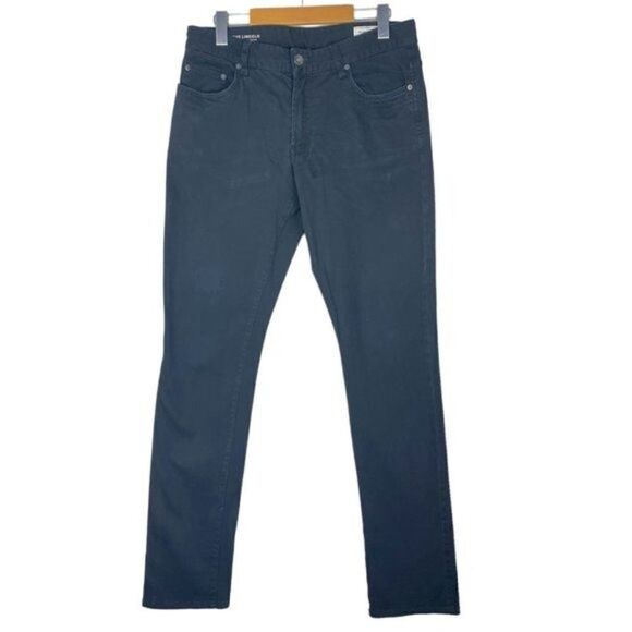 Frank & Oak Men's Black Lincoln Modern Slim Fit Twill Trousers US 32 X 34 - Picture 1 of 8